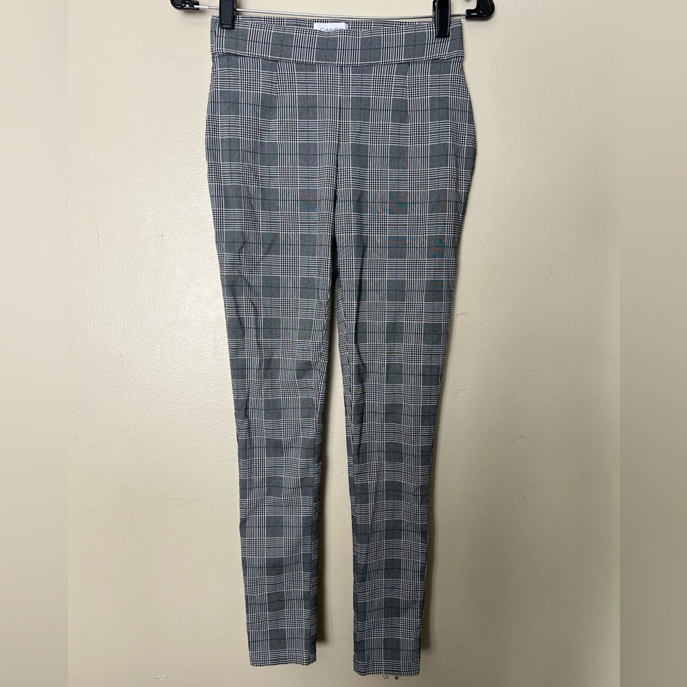Calvin Klein Collection Black and White Straight Leg Pants